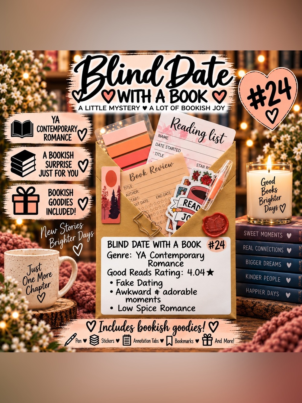 Blind Date With A Book #24 - YA Contemporary Romance Book & Accessories
